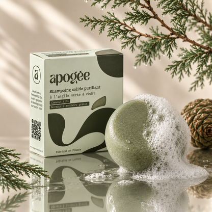 Shampoing solide à l'argile verte & au cèdre